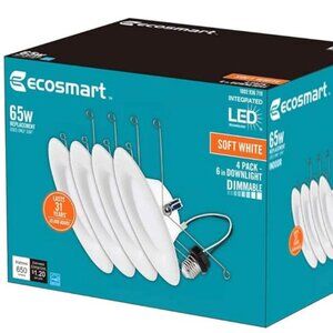 EcoSmart 65W 4-Pack Standard Retrofit Downlight LED Lights